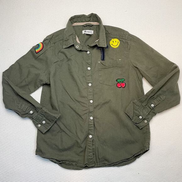 Tractr Pearl Snap Patch Button Down - Picture 1 of 4